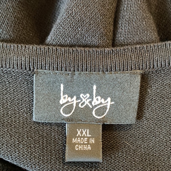 By & by black,raisin and black and white mix sweater dress - Picture 3 of 4